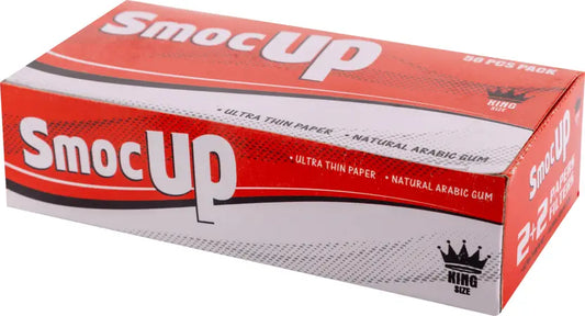 Box of SmocUp ultra thin paper with red and white design