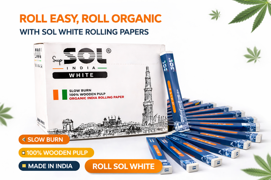 SupSol India White Rolling Paper Pack Of 55 Pcs