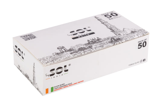 SupSOL India White Twice 2x Rolling Paper – Pack of 50
