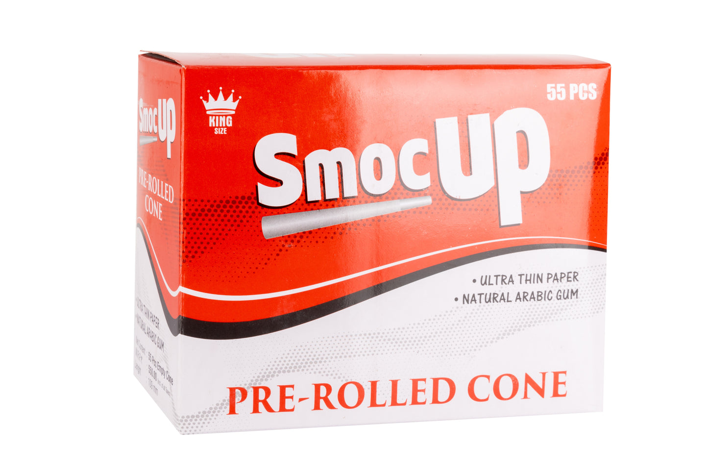 SmocUp King Size Red Box Pre-Rolled Cones (55 PCS)