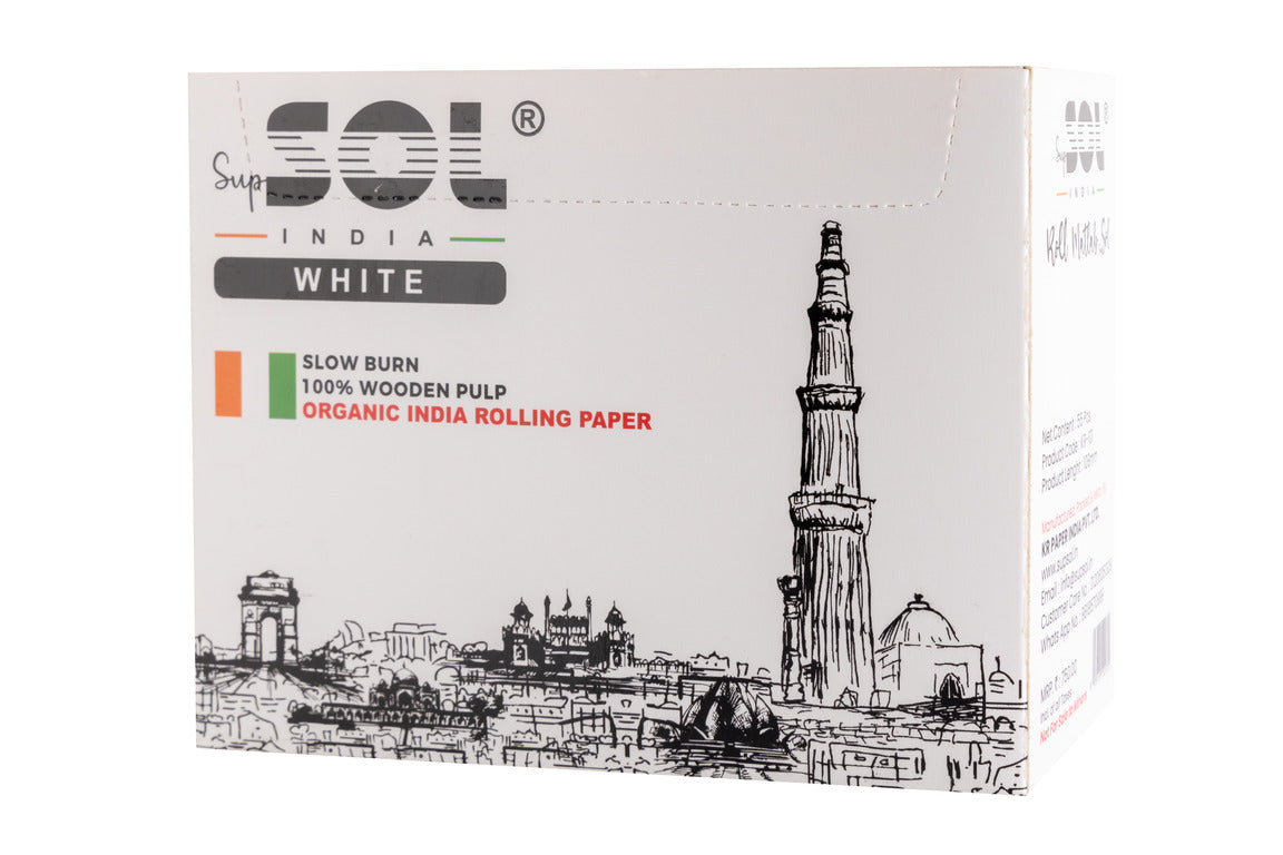 SupSol India White Rolling Paper Pack Of 55 Pcs